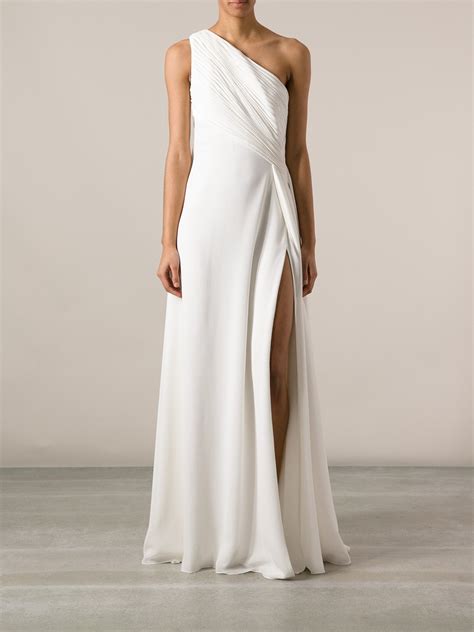 yves saint laurent white dress|yves Saint Laurent evening gowns.